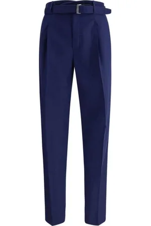 BRIONI Pleated Trousers with Adjustable Belt