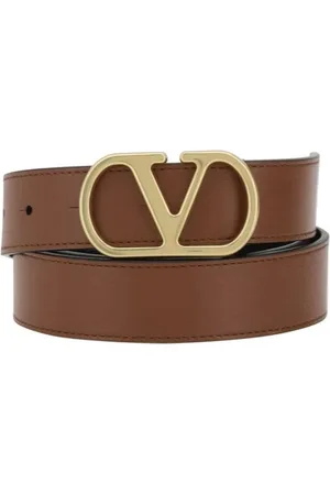 VALENTINO GARAVANI Belts, male, , 110 CM, Leather Belt with Contrasting Buckle