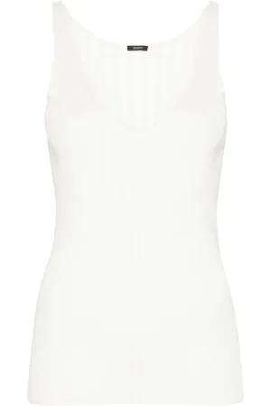 Joseph Sleeveless Tops, female, , M, Satiny Rib Tank Top