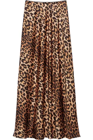 ANIYE BY Maxi Skirts, female, , S, Spotted Animal Print Midi Skirt