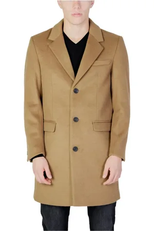 Antony Morato Single-Breasted Coats, male, , 3XL, Long Sleeve Mens Coat Button Fastening