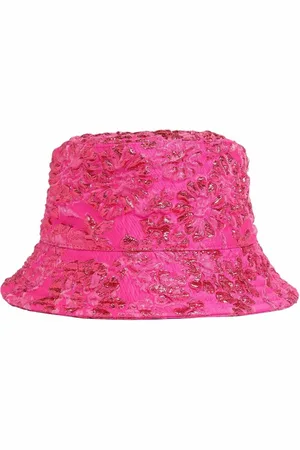 VALENTINO GARAVANI Hats, female, , L, Fuchsia Floral Jacquard Hat