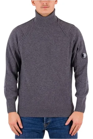 C.P. Company Turtlenecks, male, , M, Wool Turtle Neck Jumper with Zipped Pocket