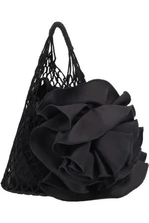 MAGDA BUTRYM Handbags, female, , ONE SIZE, Mesh Bucket Handbag with Silk Flower