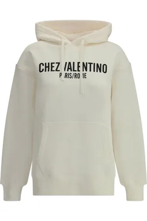VALENTINO Hoodies, female, , S, Maxi Monogram Print Cotton Hoodie