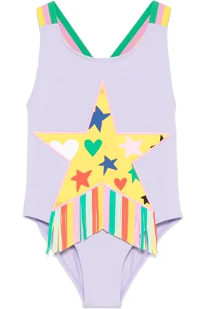 Stella McCartney Swimsuits, female, , 5 Y, Lavender Sea Clothing with Embroidered Design