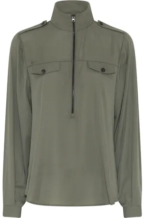 Bruuns Bazaar Utility-Inspired Blouse with Zip Front