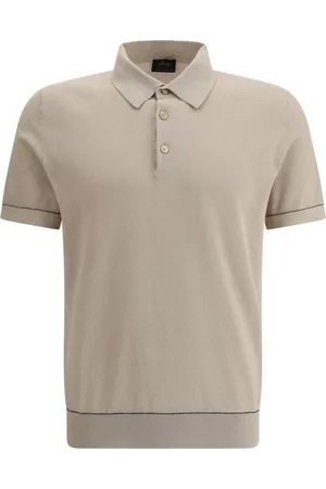 BRIONI Polo Shirts, male, , M, Short Sleeve Knitted Polo Shirt