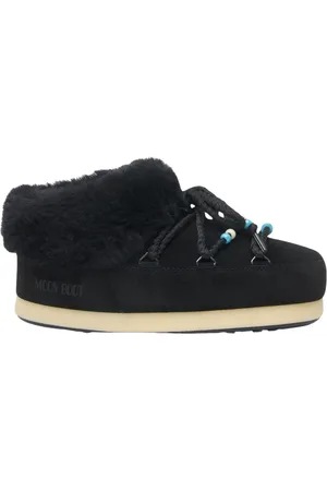 Moon Boot Shearling Beaded Suede Mules
