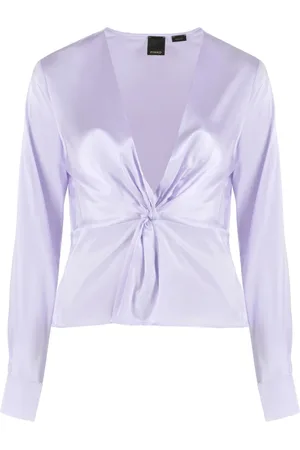 Pinko Blouses, female, , XS, Silk Lilac Blouse