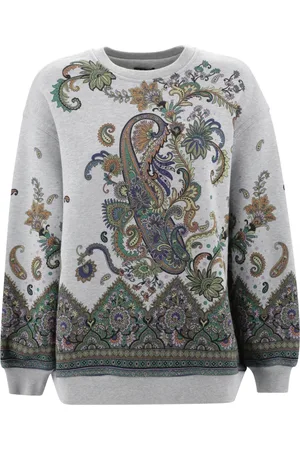 Etro Floral Geometric Print Sweatshirt Grey