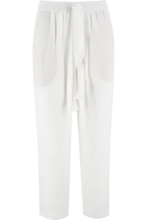 LE TRICOT PERUGIA Linen Drawstring Waist Trousers