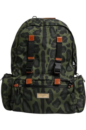 Dolce & Gabbana Backpacks, male, , ONE SIZE, Leopard Print Nylon Travel Backpack