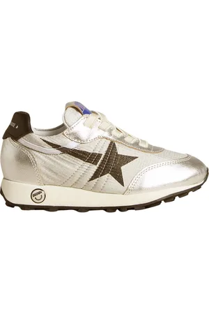 Golden Goose Silver Kids Running Marathon Trainers