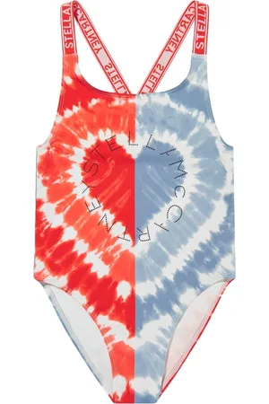 Stella McCartney Heart Tie-Dye Swimsuit in Multicolour