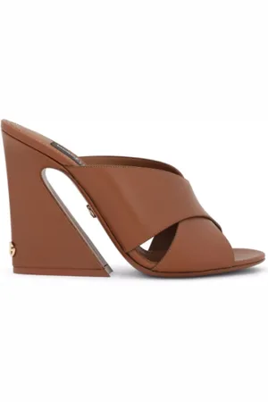 Dolce & Gabbana Elegant Crossover Heeled Mules