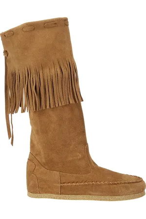 P.A.R.O.S.H. High Boots, female, , 7 UK, Flat Sole Leather Insole Boots with Fringes