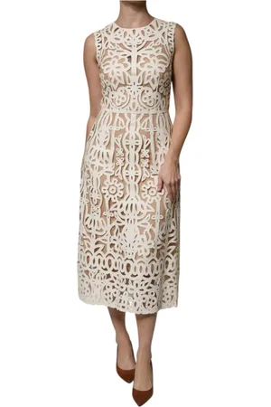 Dolce & Gabbana Floral Lace Midi Dress