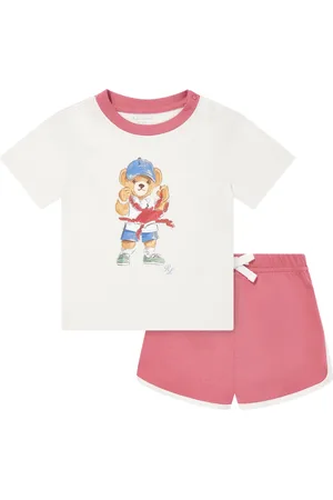 Ralph Lauren Sport Sets, male, , 2 Y, Baby Boys Bear Short Set in White