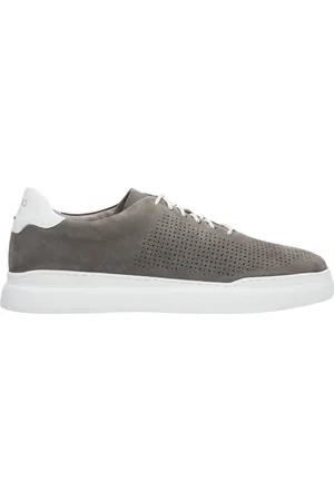 Estro Sneakers, male, , 11 UK, Grey Nubuck Low-Top Trainers for Summer