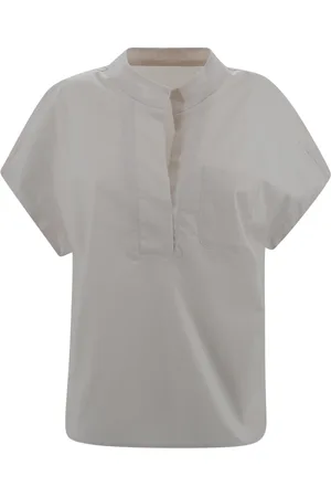 Nine In The Morning Cotton Blouse V-Neck Short Sleeves