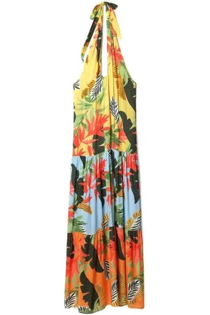 Desigual Orange Viscose Long Dress