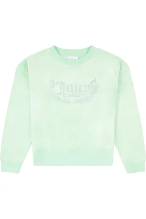 Juicy Couture Sweatshirts, female, , 10 Y, Crew Neck Sweatshirt with Diamante Detail