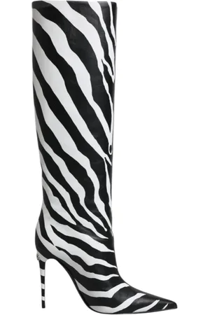 Dolce & Gabbana Heeled Boots, female, , 5 1/2 UK, Zebra Print High Heel Leather Boots