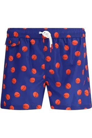 Kiton Beachwear, male, , L, Logoed Swimshorts with All-Over Spheres