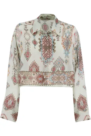 ERMANNO SCERVINO Shirts, female, , M, Geometric Floral Print Long-Sleeve Shirt
