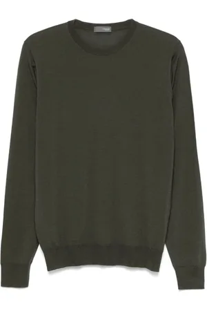 DRUMOHR Round-neck Knitwear, male, , 2XL, Merino Wool Crew Neck Jumper
