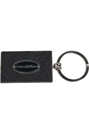 Dolce & Gabbana Keyrings, male, , ONE SIZE, Luxurious Leather Keychain with Metal Ring