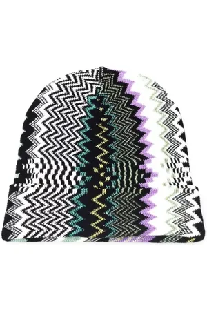 Missoni Beanies, unisex, , ONE SIZE, Colorful Geometric Fantasy Wool Blend Hat