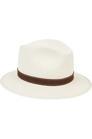 Borsalino Hats, male, , 59 CM, Straw Hat with Dark Brown Belt