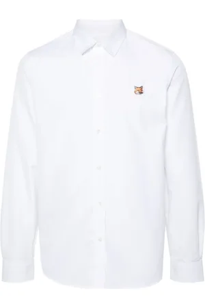 Maison Kitsuné Formal Shirts, male, , L, Fox Long Sleeve Shirt