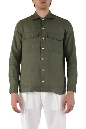 TAGLIATORE Casual Shirts, male, , XL, Linen shirt