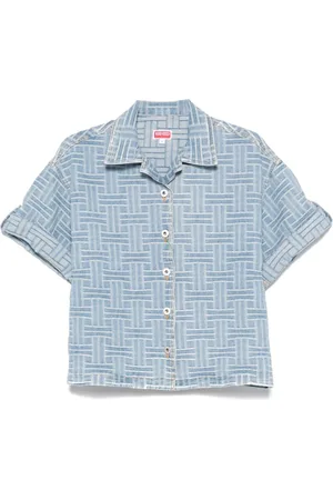 Kenzo Shirts, female, , M, Button-Up Short Sleeve Shirt