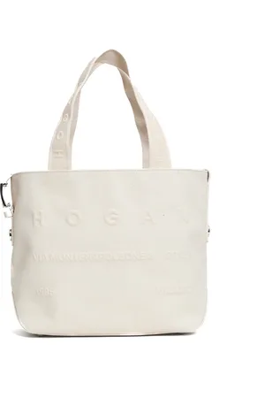 Hogan Cream Fabric Olona Shopping Bag