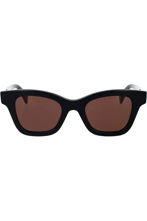Kenzo Geometric Sunglasses with Acetate Frame and Brown Lenses