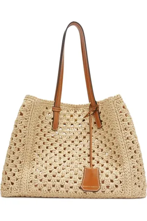 ERMANNO SCERVINO Tote Bags, female, , ONE SIZE, Crochet Tote Bag with Logo