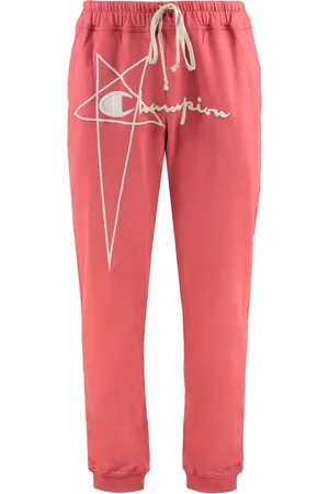 Rick Owens Sweatpants, male, , L, Champion Cotton Joggers with Logo