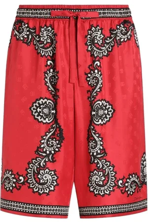 Dolce & Gabbana Casual Shorts, male, , L, Bandana Print Drawstring Trousers