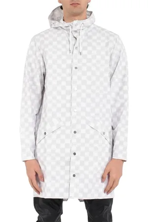Rains Long Unlined Waterproof Jacket with Hood