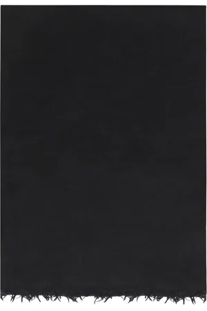 Rick Owens Mega Wool Blend Frayed Hem Scarf