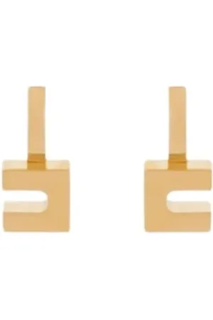 Elisabetta Franchi Earrings, female, , ONE SIZE, Arc earrings with micro logo detail