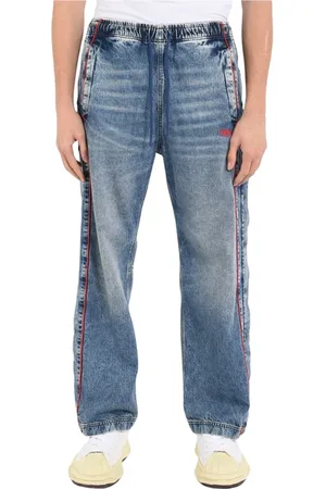 Diesel Wide Leg Cotton Denim Jeans