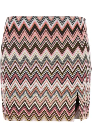 Missoni Short Skirts, female, , L, Pink Zig Zag Mini Skirt Woman