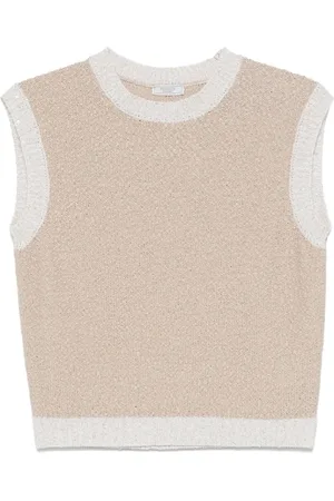 PESERICO SIGN Round-neck Knitwear, female, , L, Sequin Detail Knit Vest