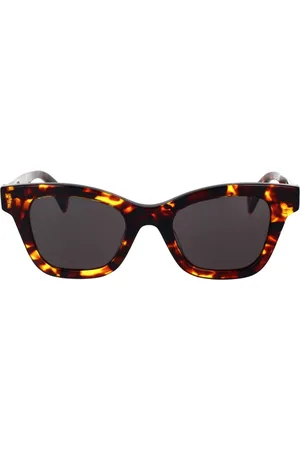 Kenzo Sunglasses, unisex, , 48 MM, Geometric Sunglasses with Havana Acetate Frame and Grey Lenses