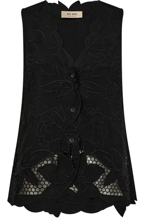 Mos Mosh Sleeveless Tops, female, , L, Elegant Broderet Lace Top